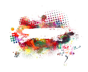 Multi color blots background. Grunge texture stroke line. Art ink dirty design. Paintbrush element. Brushstroke graphic. Vector illustration