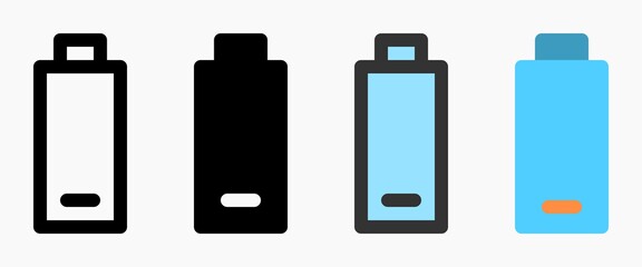 20 Percent Battery level icon vector isolated on white background