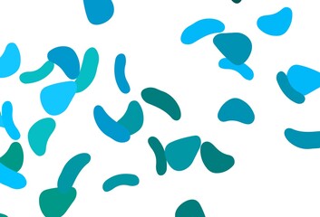 Light Blue, Green vector pattern with chaotic shapes.