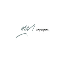 MM handwritten logo for identity