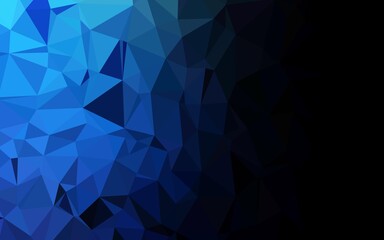 Dark BLUE vector blurry triangle texture.
