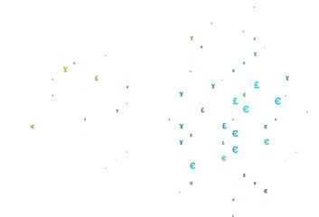 Light Multicolor, Rainbow vector layout with banking symbols.