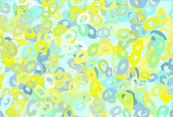 Light Green, Yellow vector layout with circle shapes.