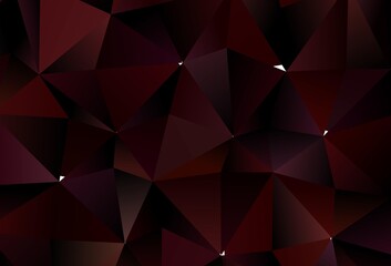 Obraz premium Dark Red vector background with polygonal style.