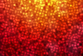 Dark Red, Yellow vector backdrop with rhombus.