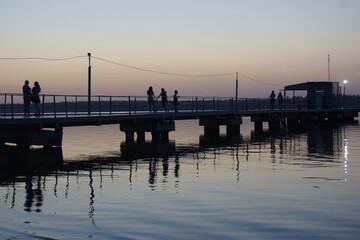 Fototapeta premium sunset on the pier