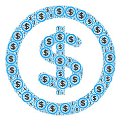 Fractal mosaic of finance. Flat vector finance mosaic is done of randomized itself finance icons.