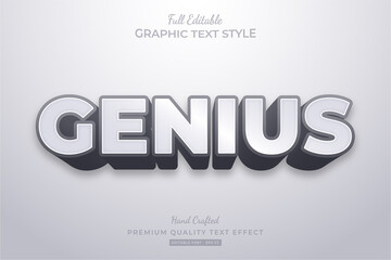 Genius Clean Modern Editable Text Effect Font Style