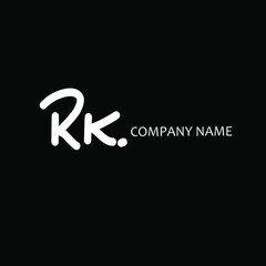 RK initial handwriting monogram name