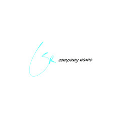 SR initial handwriting monogram name
