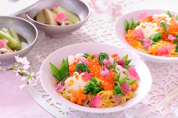 ちらし寿司　さくらの花