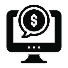 
Online earning in trendy linear icon 
