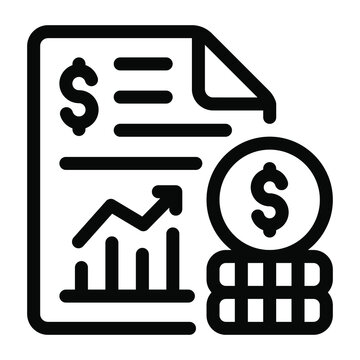 
A bar chart with decreasing arrow linear icon of financial decrease 
