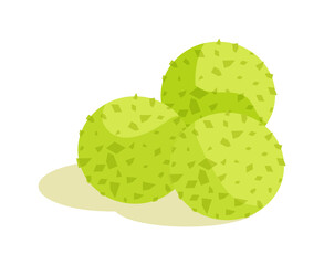 Sweet truffle candy with matcha tea powder addition on white