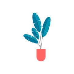 Isolated small flower vase household items icon- Vector