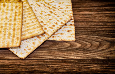 Matzoh passover holiday jewish celebration with matzoh