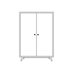 Isolated closet room household draw items icon- Vector