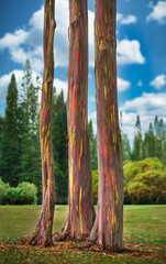 rainbow eucalyptus trees in hawaii