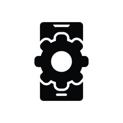 Black solid icon for function
