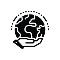 Black solid icon for exist 
