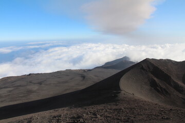 View from the top of Mount Etna