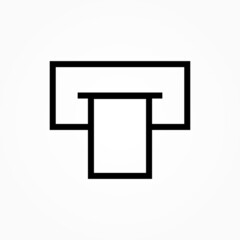  Receipt icon isolated on white background. Invoice sign. Atm machine receipt sign. Atm slip, bill, invoice, receipt, slip, voucher icon. Sales receipt