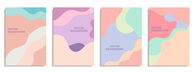 Vector set of abstract creative background. Minimal design trendy style social media stories template