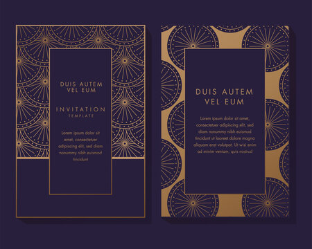 Blue and Gold Invitation Design