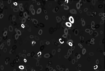 Dark Black vector template with circles.