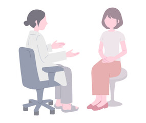 診察を受ける女性