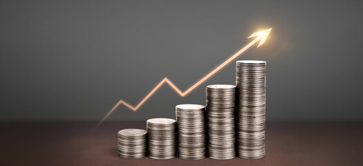 Stock market  trading graph candlestick chart suitable for financial investment concept, business chart and coins