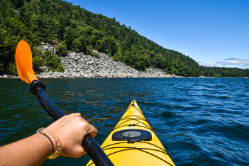 Kayaking at Devil's Lake State Park in Wisconsin