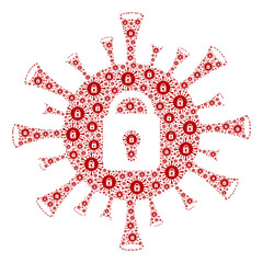 Repeating collage from coronavirus lockdown. Flat vector coronavirus lockdown collage is made of repeating recursive coronavirus lockdown items.
