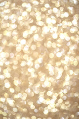 Bright round light bokeh vivid champagne color