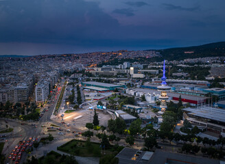 Thessaloniki at sunset cityscape, Greece..