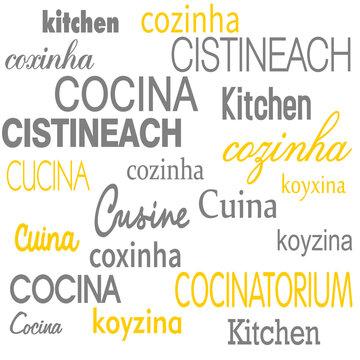 palabras en distintos idiomas cocina