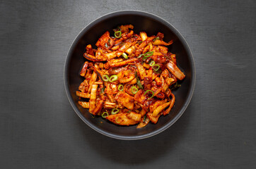 Korean Style Spicy Squid with Pork which is called Ohsambulgogi