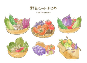 野菜のセットイラスト