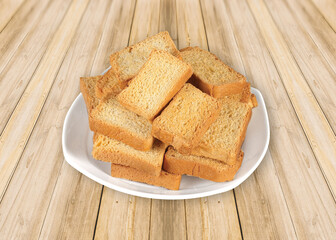 Crunchy Rusk or Toast for healthy life