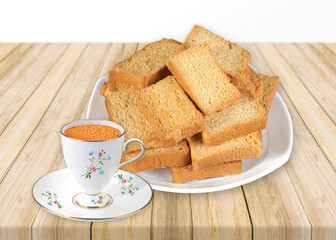 Crunchy Rusk or Toast for healthy life