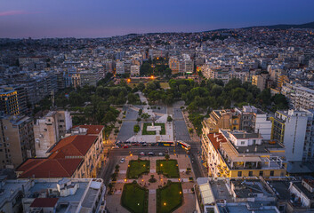 Fototapeta premium Aerial view of famous Aristotelous Square in Thessaloniki city, Greece.