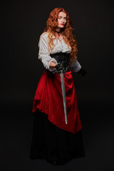 Fototapeta premium brave woman musketeer