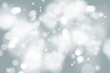 gray abstract background. white light and snow bokeh winter for Christmas new year blurred beautiful shiny lights use for card banner wallpaper backdrop and your product.