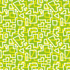 Green seamless abstract pattern background. Vector illustration.