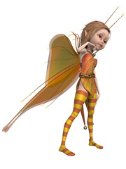Obraz premium 3d render of a toon forest fairy