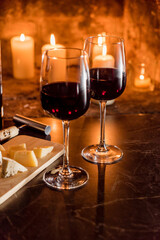 wine and a fire, new year night