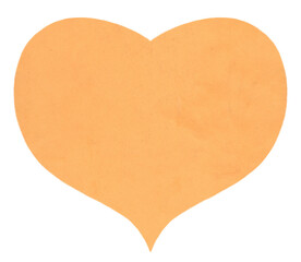 Heart with yellow paper texture