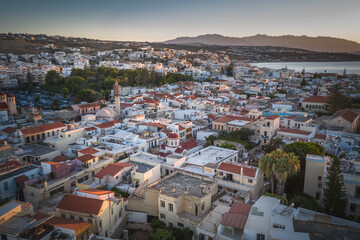 Fototapeta premium Rethymno city at Crete island in Greece. The old venetian harbor.