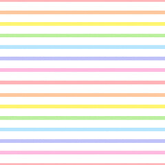 Rainbow seamless horizontal striped pattern, vector illustration. Seamless pattern with rough pastel colorful lines. Kids pastel rainbow geometric background with rough lines
