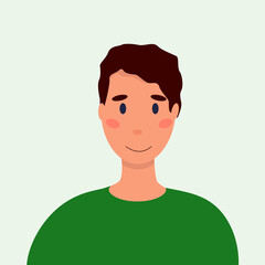 Portrait of caucasian man as a profile picture